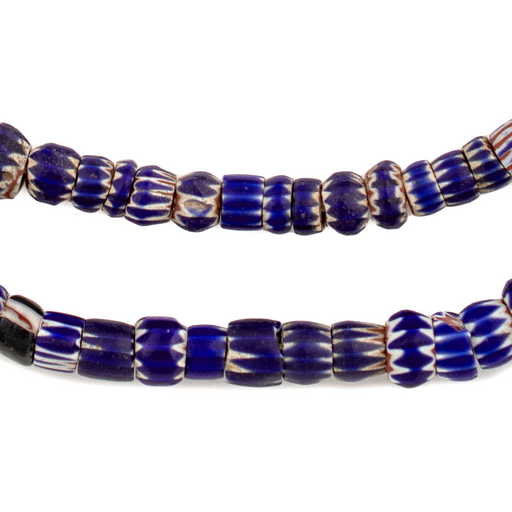 Antique Blue Venetian Chevron Beads #16280 - The Bead Chest