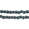 Charcoal Grey Round Natural Wood Beads (6mm)