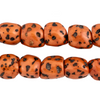 Pumpkin Orange Speckled Resin Nugget Beads