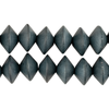 Charcoal Grey Bicone Natural Wood Beads (10x15mm)