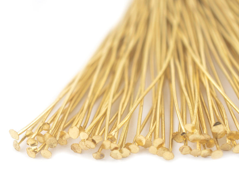 Gold 21 Gauge 3 Inch Head Pins (Approx 500 pieces) - The Bead Chest