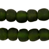 Forest Green Recycled Glass Beads (14mm)