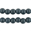 Charcoal Grey Round Natural Wood Beads (10mm)