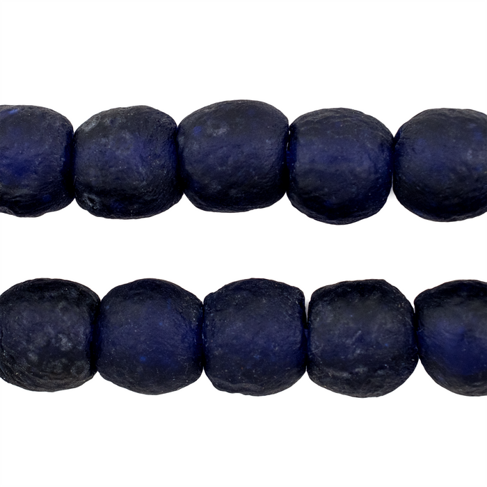 Cobalt Blue Recycled Glass Beads (14mm)