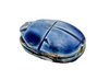 Blue Glazed Egyptian Scarab Bead (38x26mm)