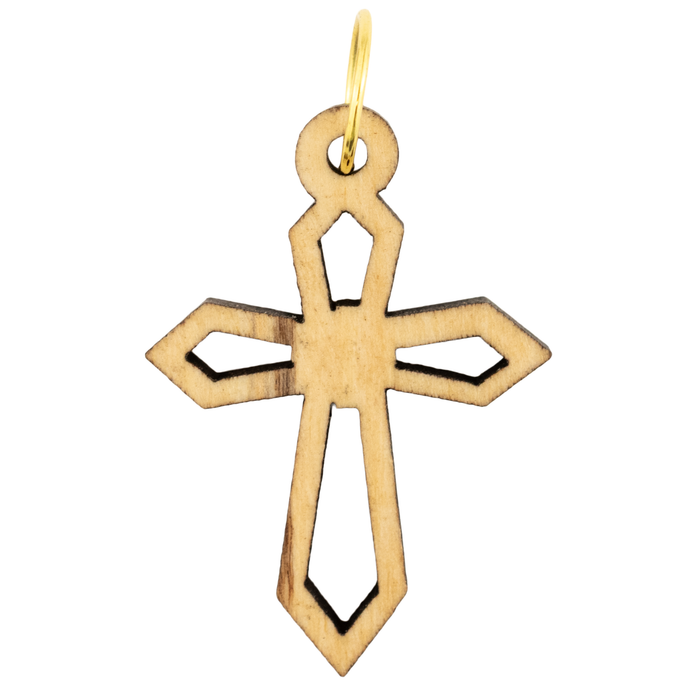 Olive Wood Pendant from Bethlehem (Orthodox Cross)