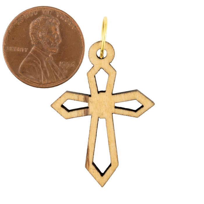 Olive Wood Pendant from Bethlehem (Orthodox Cross)