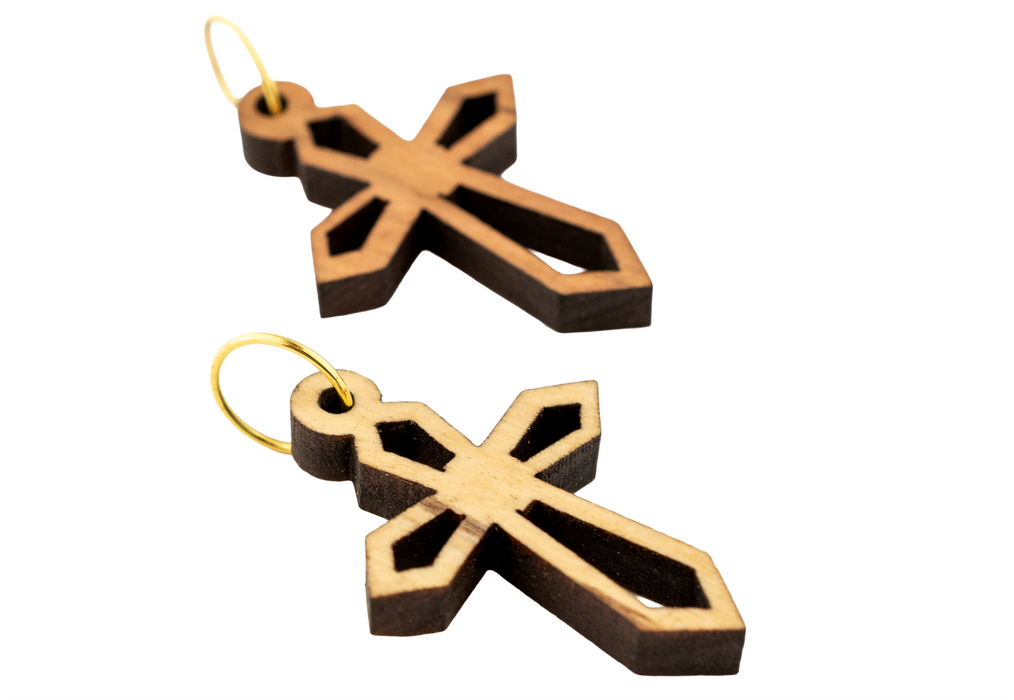 Olive Wood Pendant from Bethlehem (Orthodox Cross)