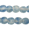 Blue Swirl Recycled Glass Beads (14mm)