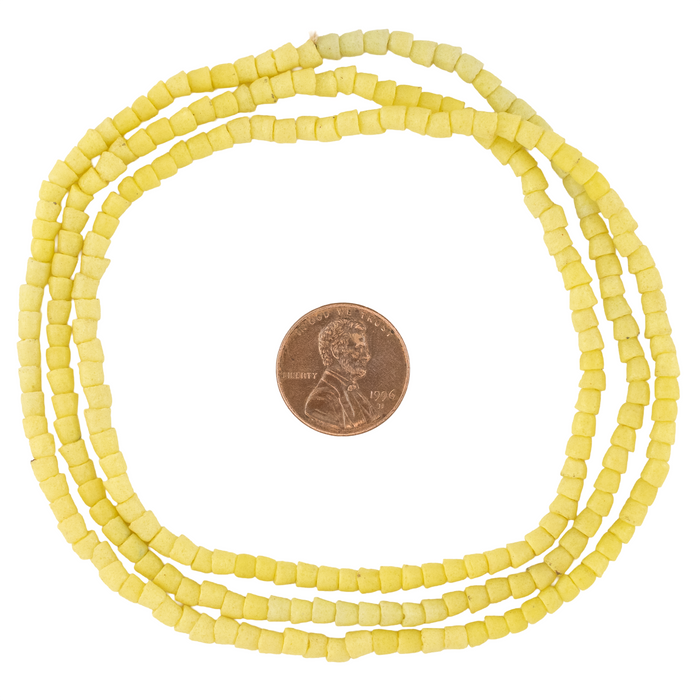 Pastel Yellow Sandcast Seed Beads