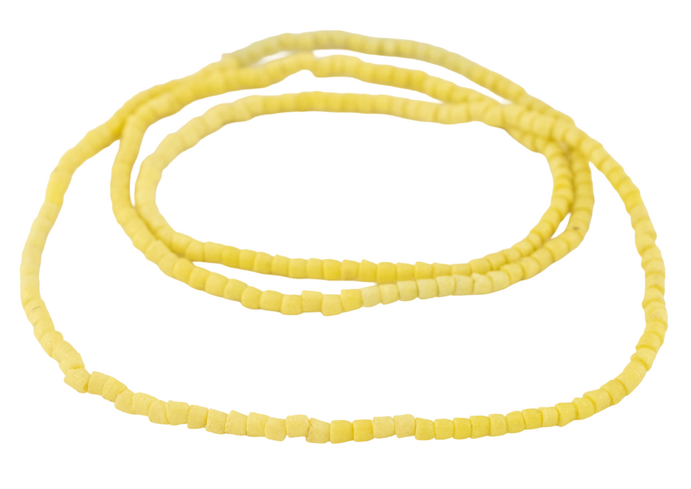 Pastel Yellow Sandcast Seed Beads
