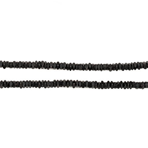 Midnight Brass Faceted Square Heishi Beads (2.5mm)