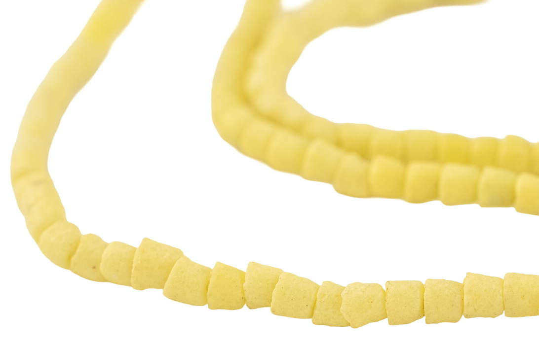 Pastel Yellow Sandcast Seed Beads