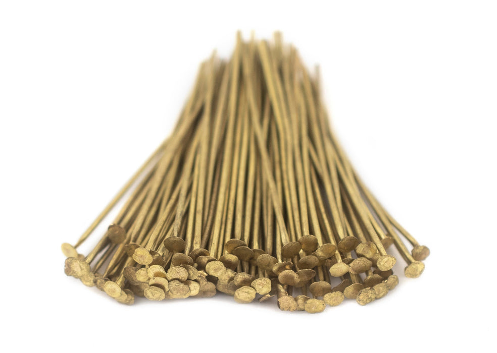 Brass 21 Gauge 1.5 Inch Head Pins (Approx 500 pieces) - The Bead Chest