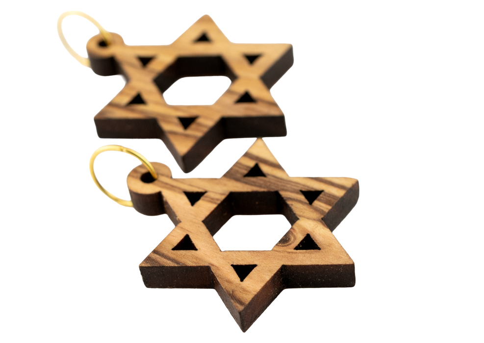 Olive Wood Pendant from Bethlehem (Star of David)