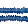 Blue Rondelle Recycled Glass Beads