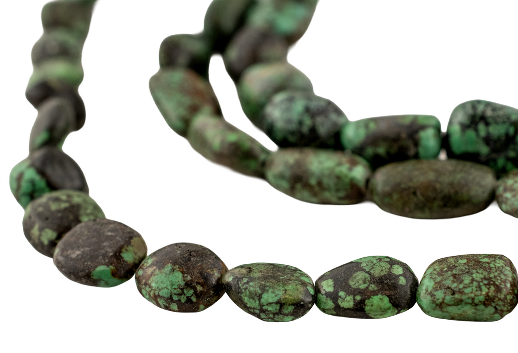 Dark Turquoise Oval Beads (11-15x12mm)