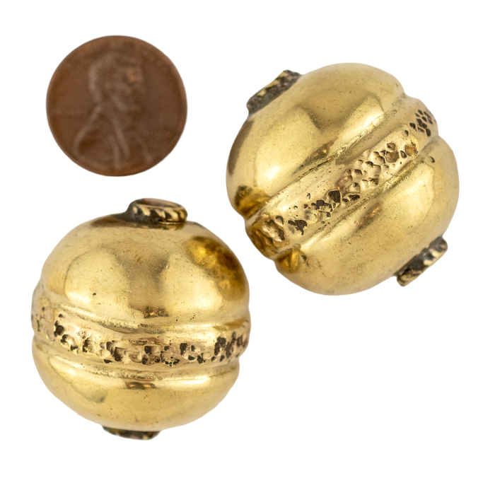 Jumbo Artisanal Brass Bead (30x28mm)
