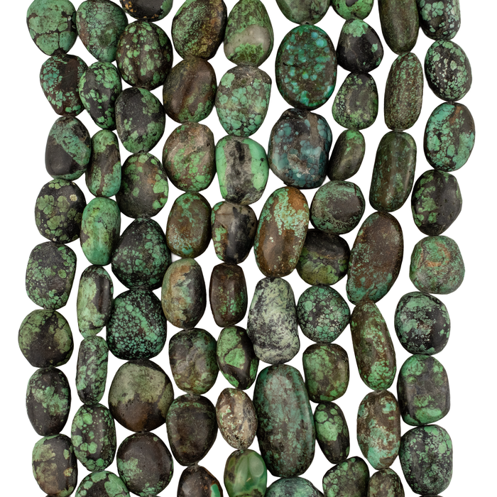Dark Turquoise Oval Beads (11-15x12mm)