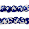 Cobalt Blue Fused Recycled Glass Beads (14mm)