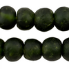 Forest Green Recycled Glass Beads (18mm)