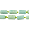 Rustic Cylindrical Afghan Amazonite Beads (15x8mm)