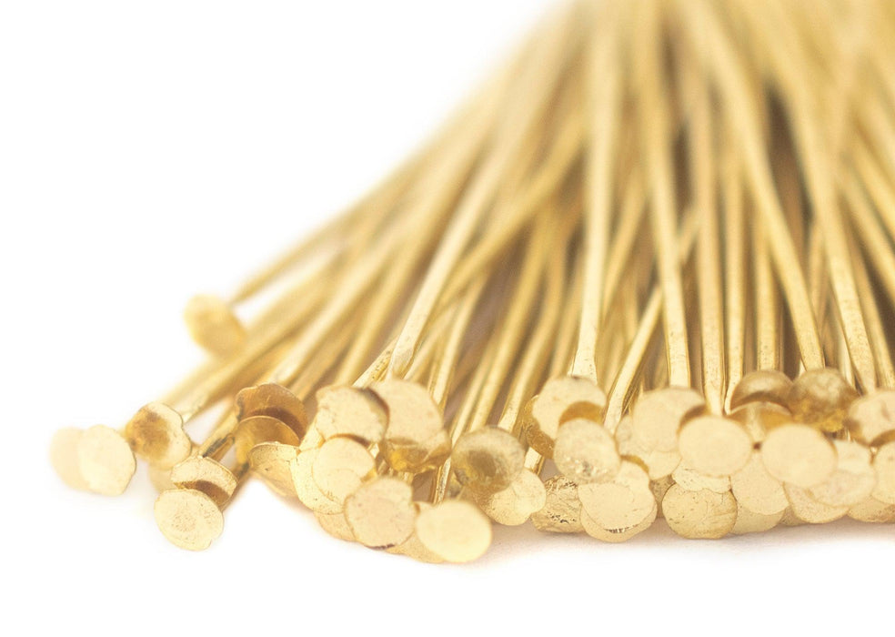 Gold 21 Gauge 1.5 Inch Head Pins (Approx 500 pieces) - The Bead Chest