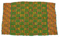 African Ashanti Kente Cloth (Green Tones) - The Bead Chest