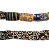Antique Black Venetian Fried Egg & Mixed Trade Beads #504