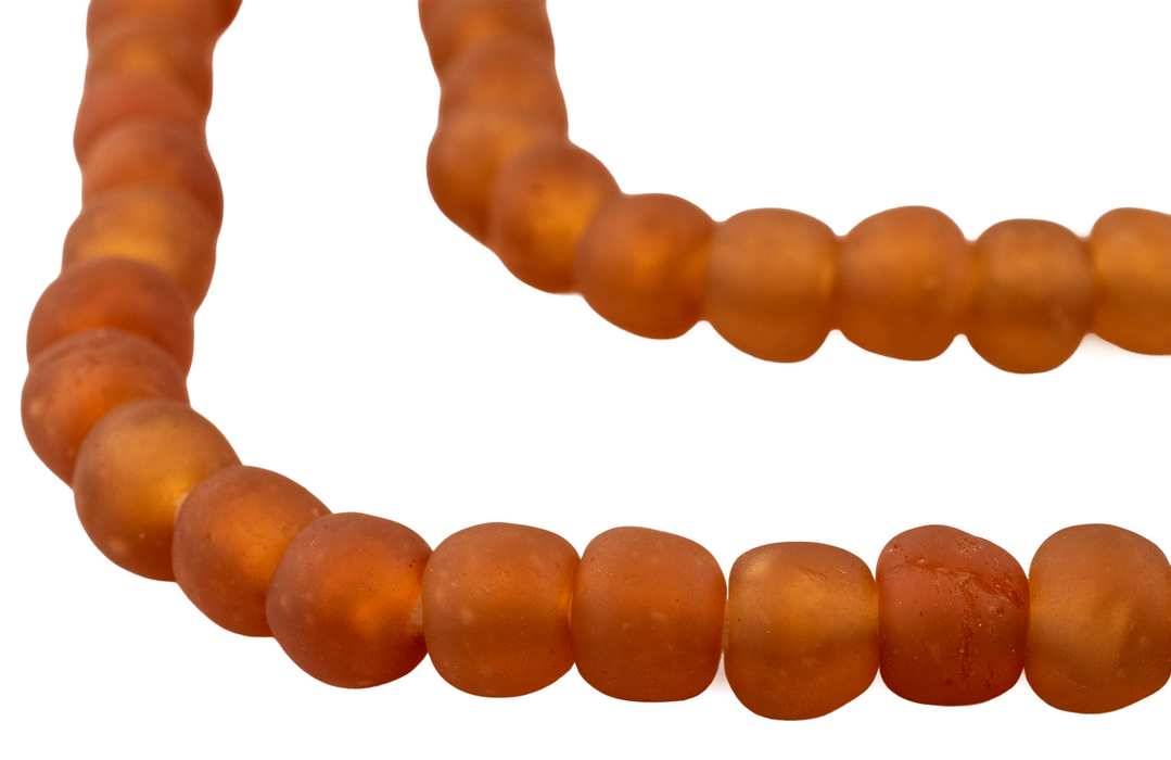 Caramel Recycled Glass Beads (11mm)