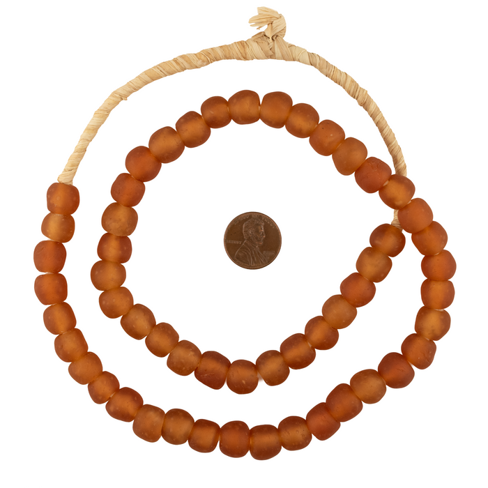 Caramel Recycled Glass Beads (11mm)