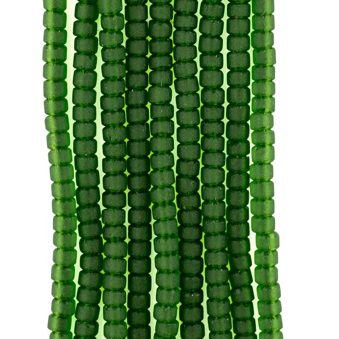 Dark Green Afghan Tribal Seed Beads (10 Strands)