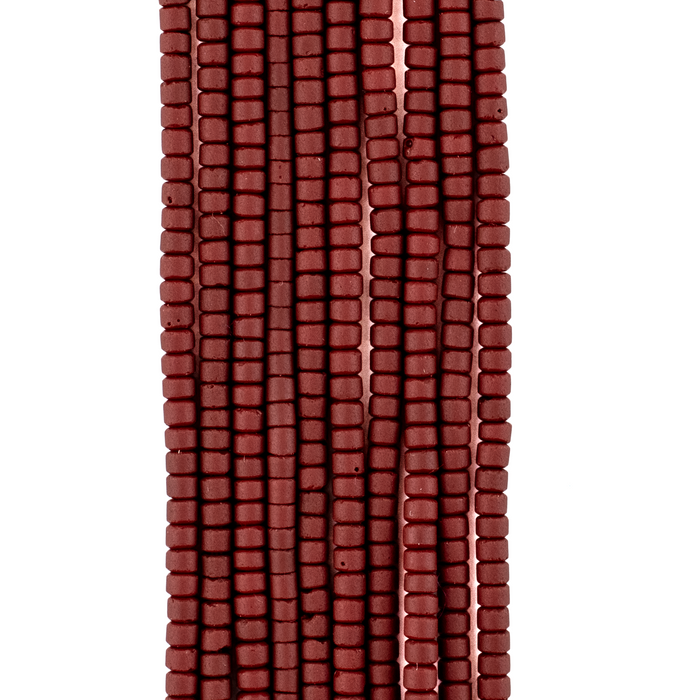 Brick Brown Afghan Tribal Seed Beads (10 Strands)