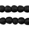 Charcoal Black Recycled Glass Beads (14mm)
