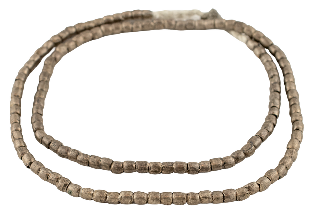 Vintage Silver Ethiopian Tube Beads (5x6mm)