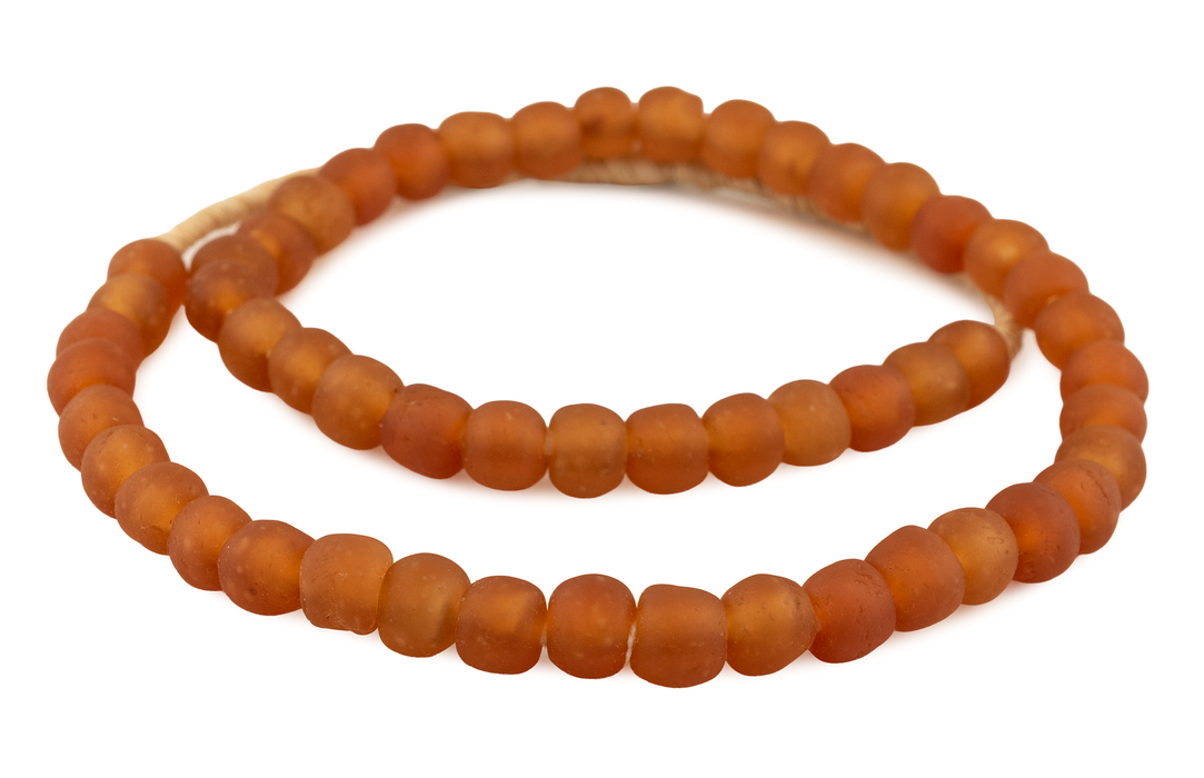 Caramel Recycled Glass Beads (11mm)