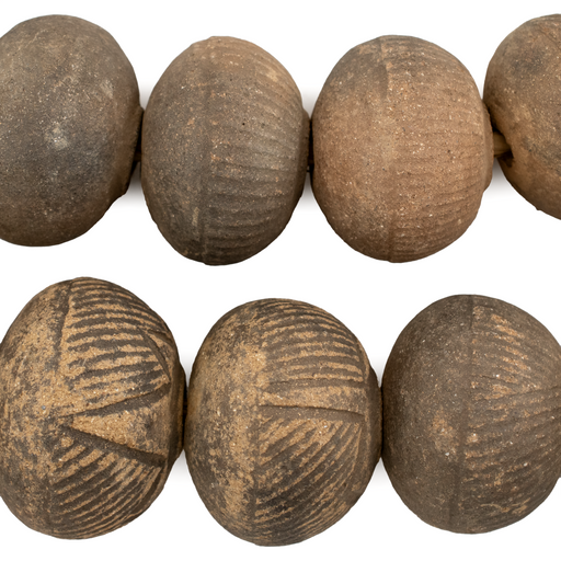 Super Jumbo Nigerian Clay Spindle Beads (46mm)