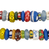 Ghana Medley Rondelle Powder Glass Beads