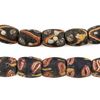 Black Oval Fancy Venetian Trade Beads #506
