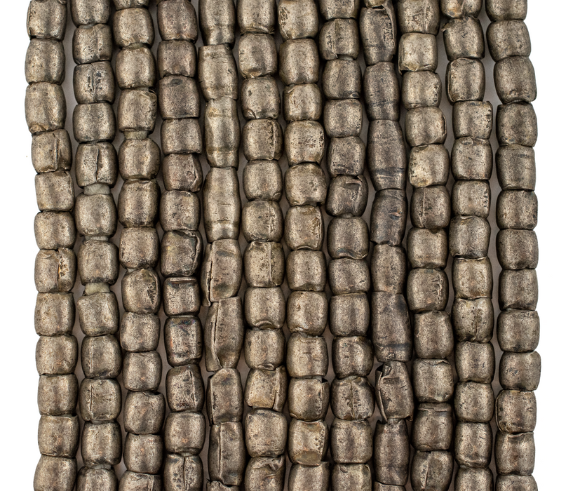 Vintage Silver Ethiopian Tube Beads (5x6mm)