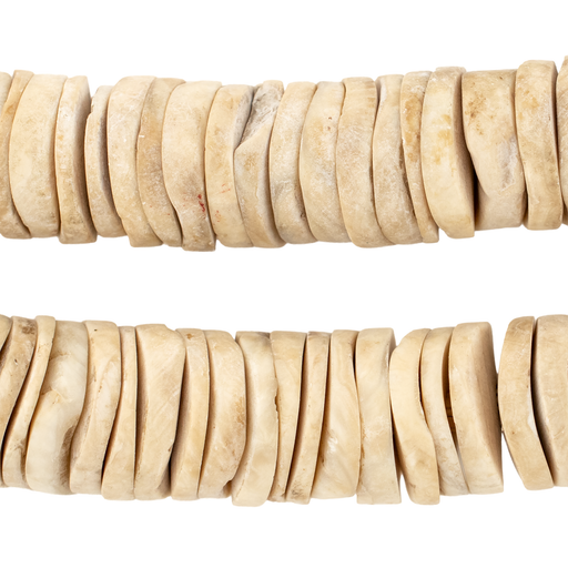 Jumbo Vintage Ocean Shell Heishi Beads (17mm) #17524