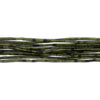 Tiny Dark Green Serpentine Tube Beads (1.5mm)