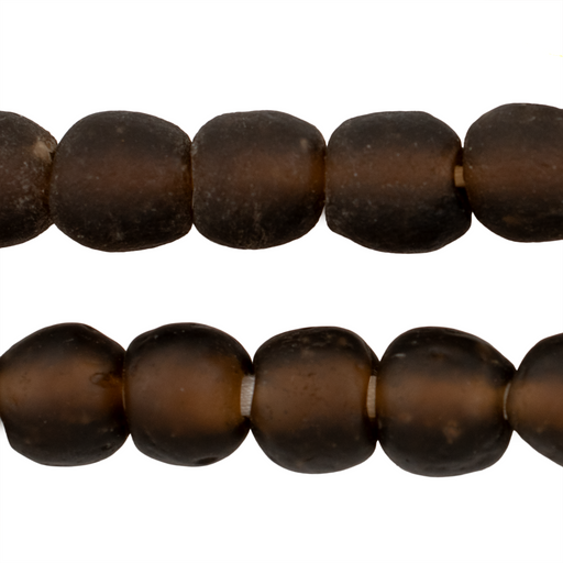 Root Beer Brown Recycled Glass Beads (14mm) - The Bead Chest