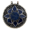 Lapis-Inlaid Afghan Tribal Pendant (56x62mm)