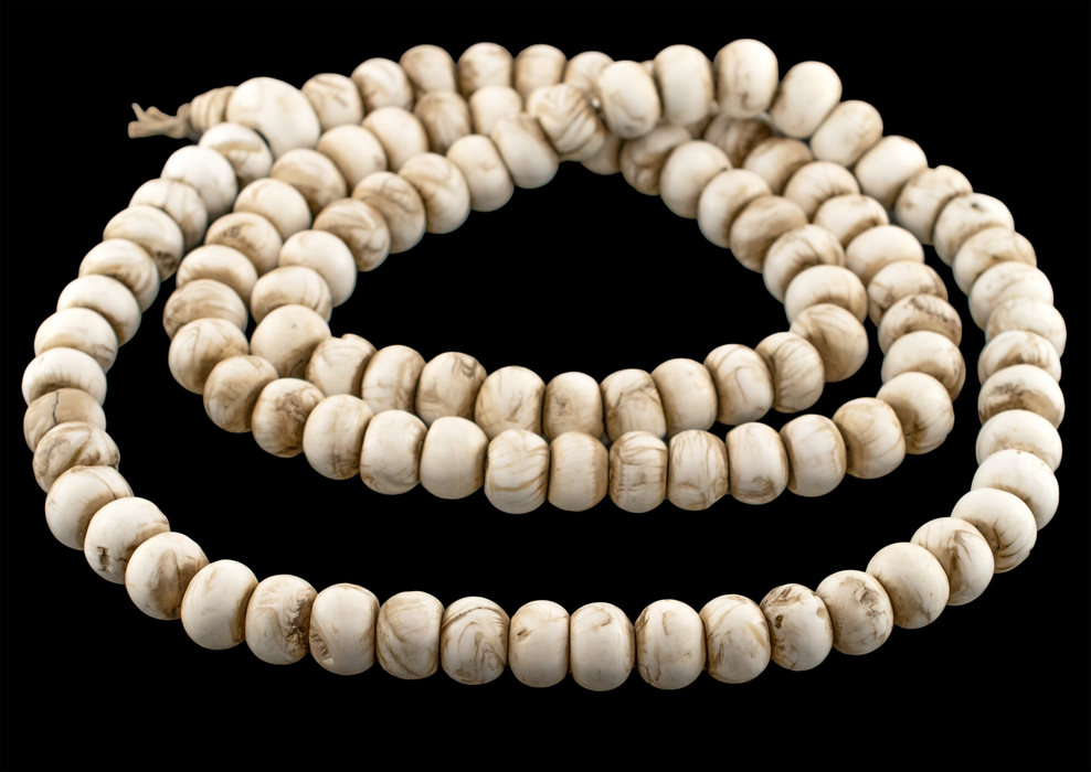 Vintage Style Naga Conch Shell Mala Beads (16mm)