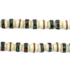 Natural Vintage Inlaid Bone Prayer Beads (8mm)