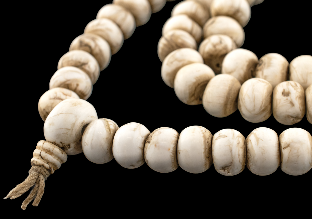 Vintage Style Naga Conch Shell Mala Beads (16mm)