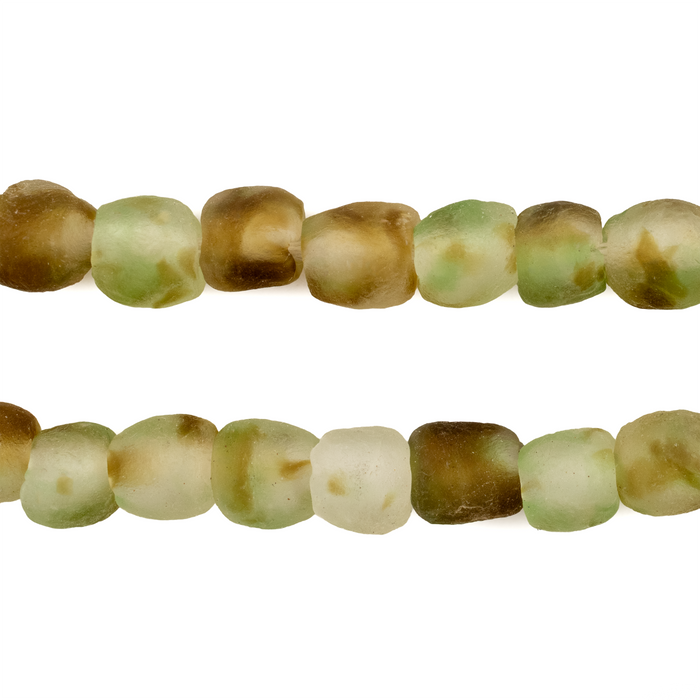 Earth Swirl Recycled Glass Beads (9mm)