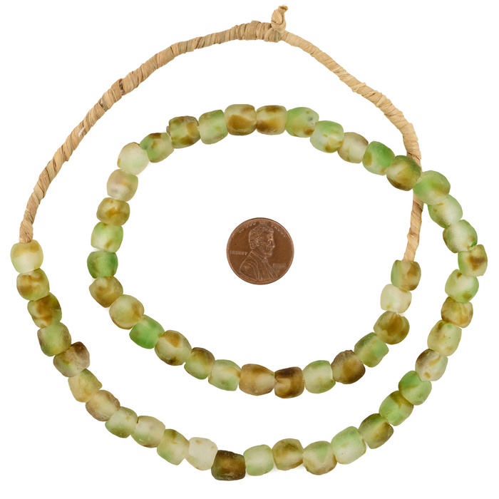 Earth Swirl Recycled Glass Beads (9mm)