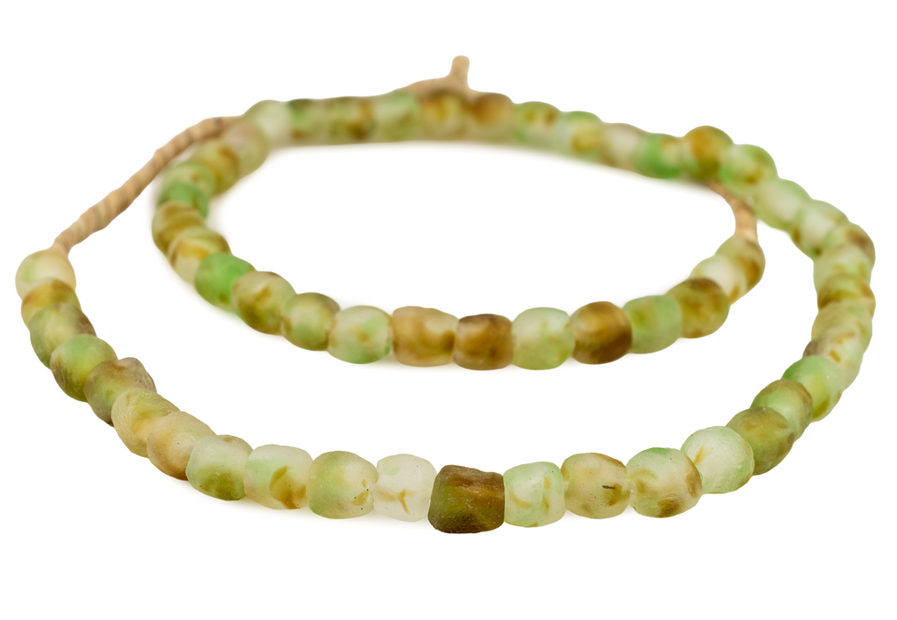 Earth Swirl Recycled Glass Beads (9mm)